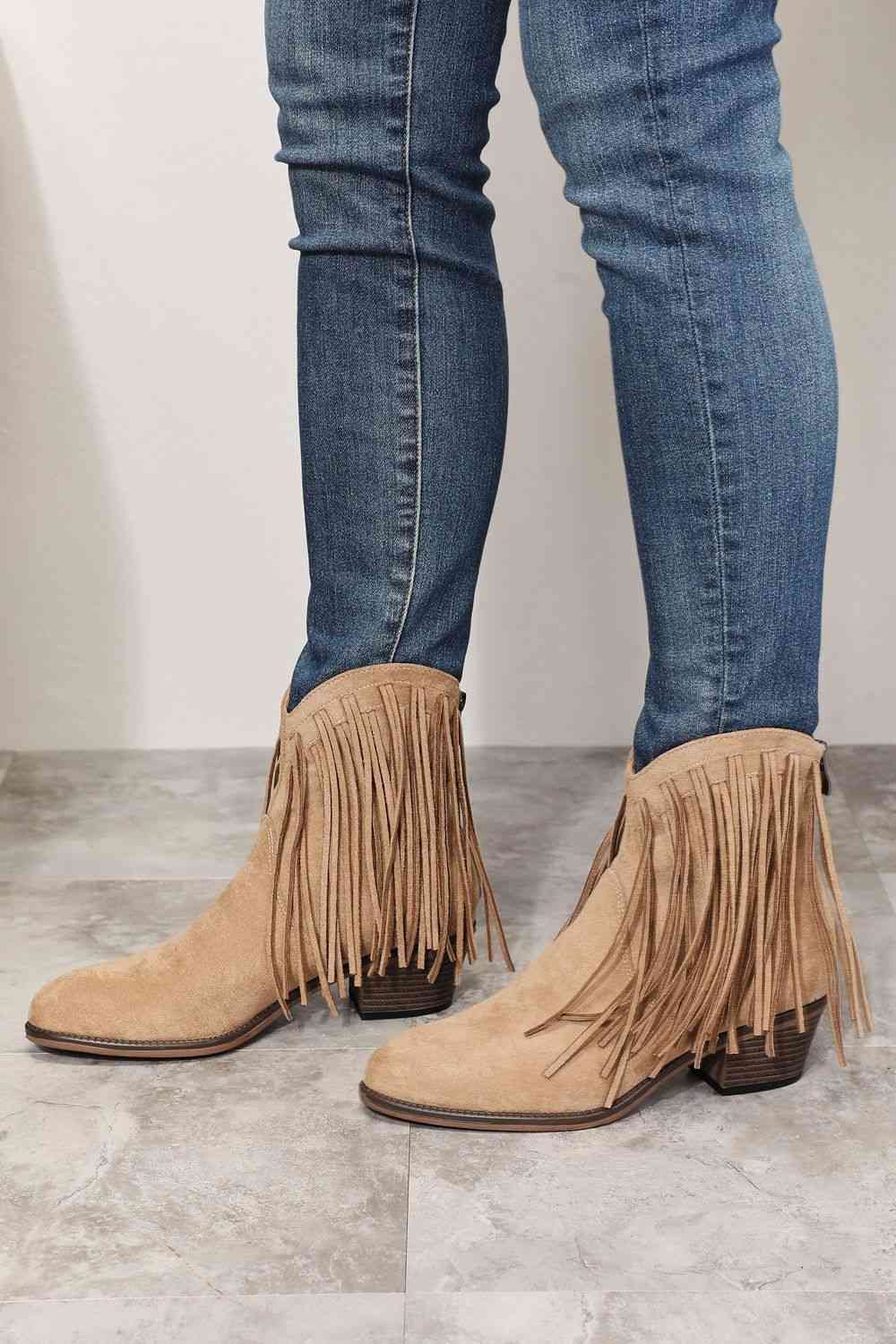 Legend Women's Fringe Cowboy Western Ankle Boots | CLOTHING,SHOES & ACCESSORIES | ankle boots, cowboy boots, fringe detail, Ship from USA, shoes, WiLDDiVA | Trendsi