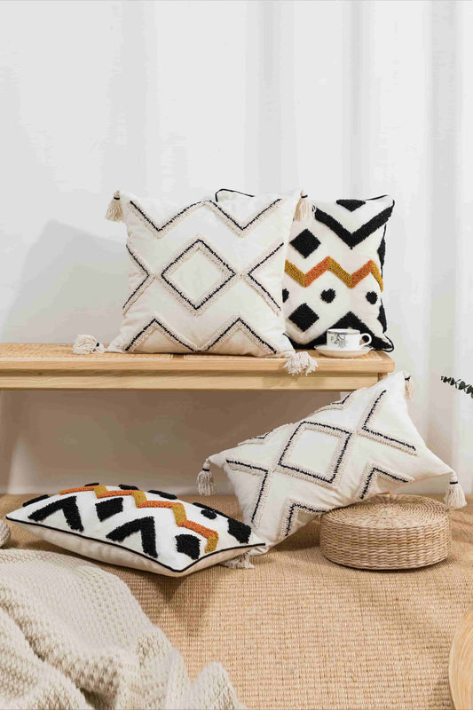 Geometric Embroidered Decorative Throw Pillow Case - AllIn Computer