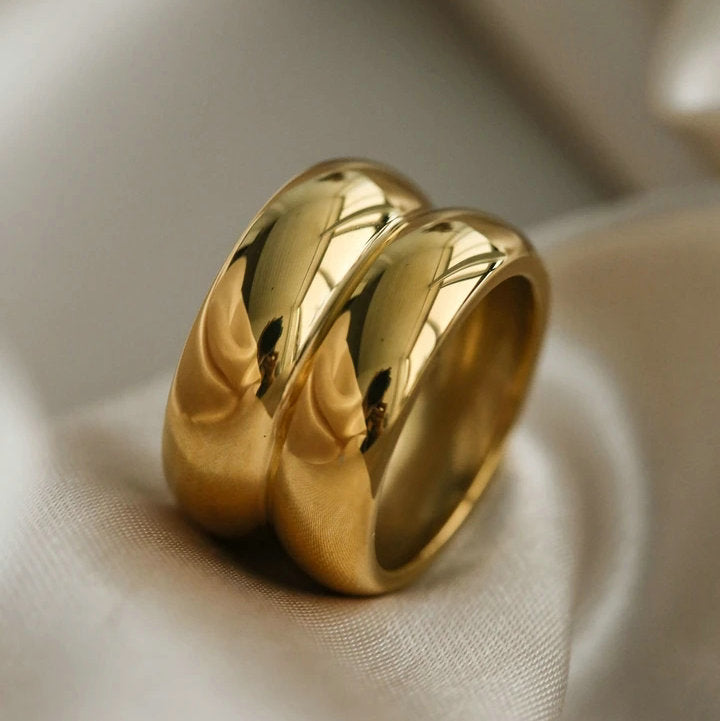 Gold Double Ridge Ring - AllIn Computer