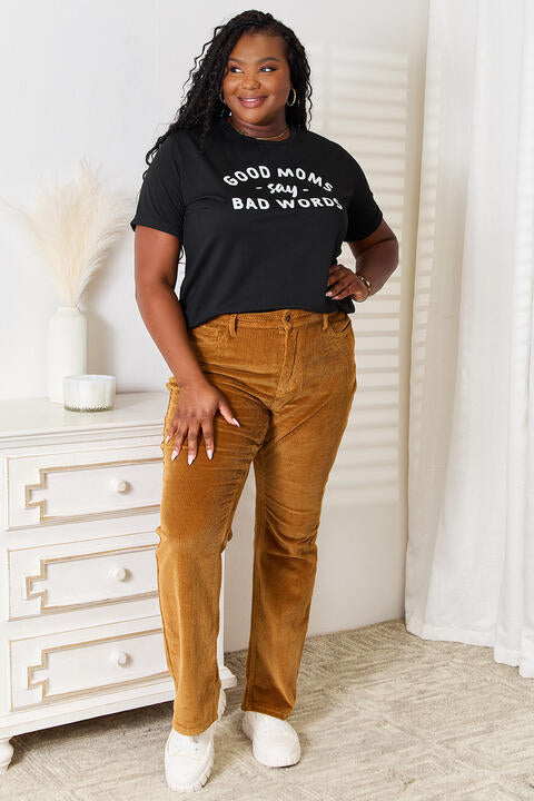 Simply Love GOOD MOMS SAY BAD WORDS Graphic Tee - AllIn Computer