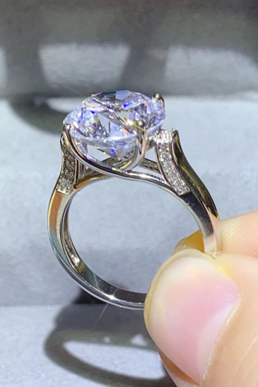 5 Carat Moissanite Platinum-Plated Ring - AllIn Computer