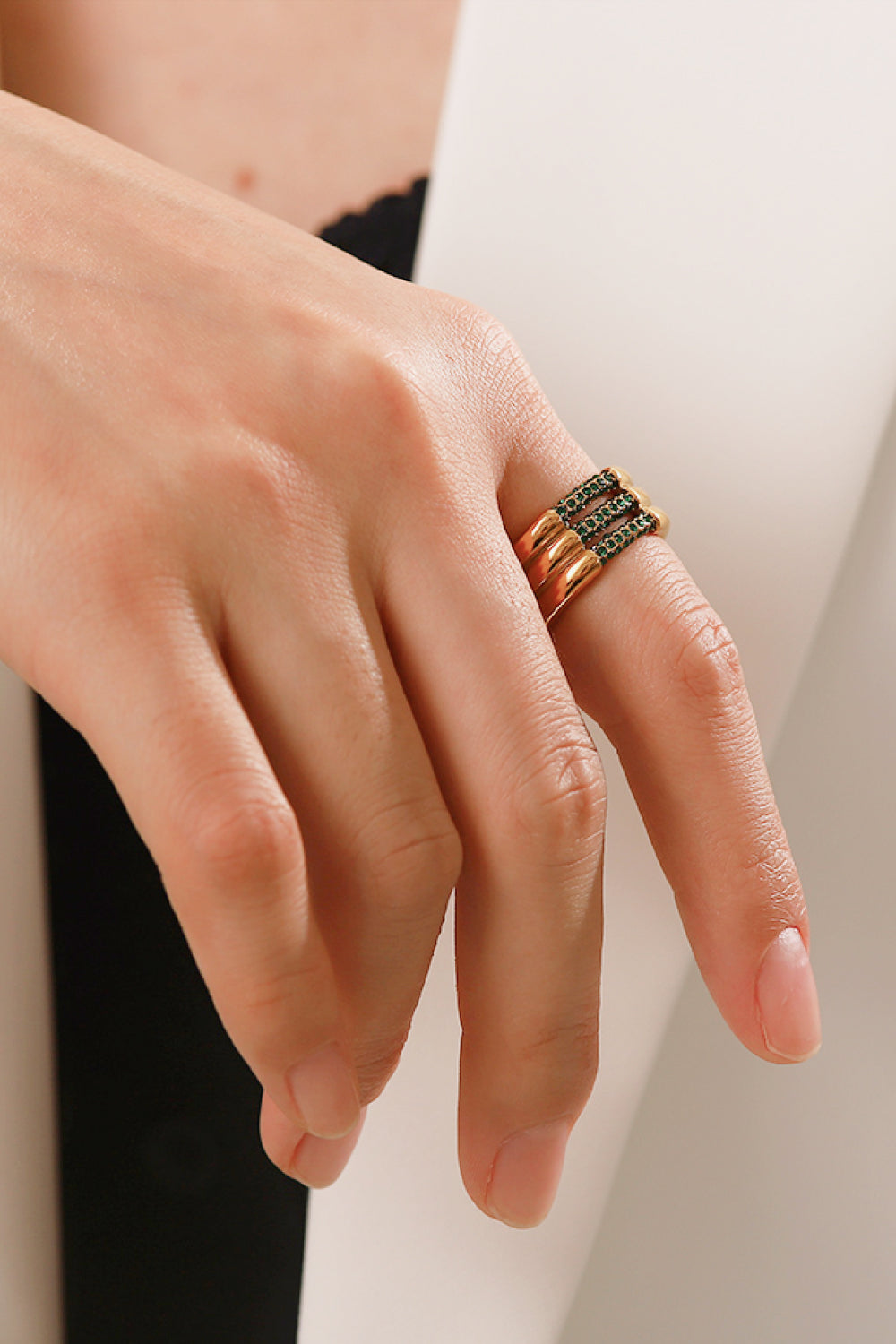 Triple-Layered Rhinestone Ring - AllIn Computer