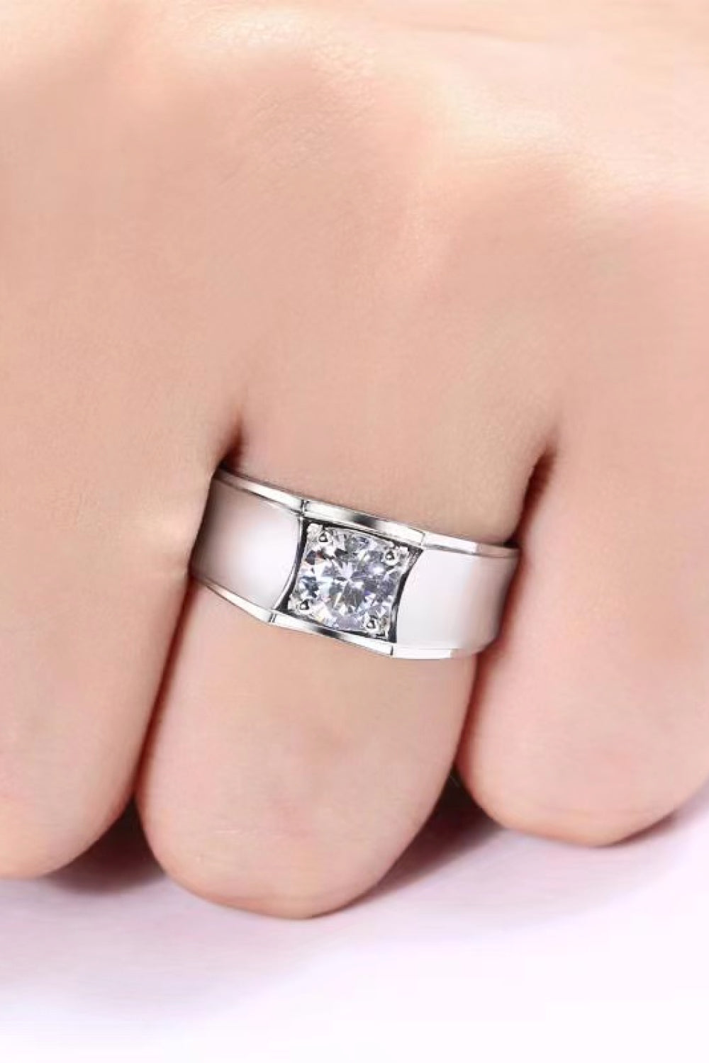 1 Carat Moissanite Wide Band Ring - AllIn Computer