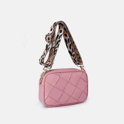 PU Leather Woven Crossbody Bag - AllIn Computer