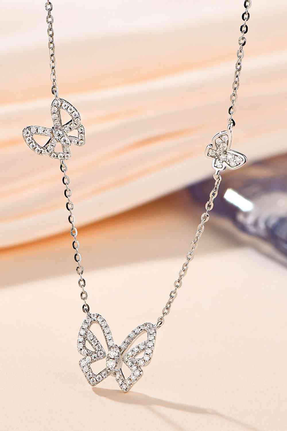 Moissanite Butterfly Shape Necklace - AllIn Computer