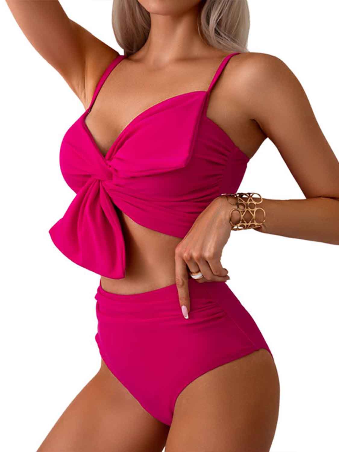 Twisted Spaghetti Strap Bikini Set - AllIn Computer