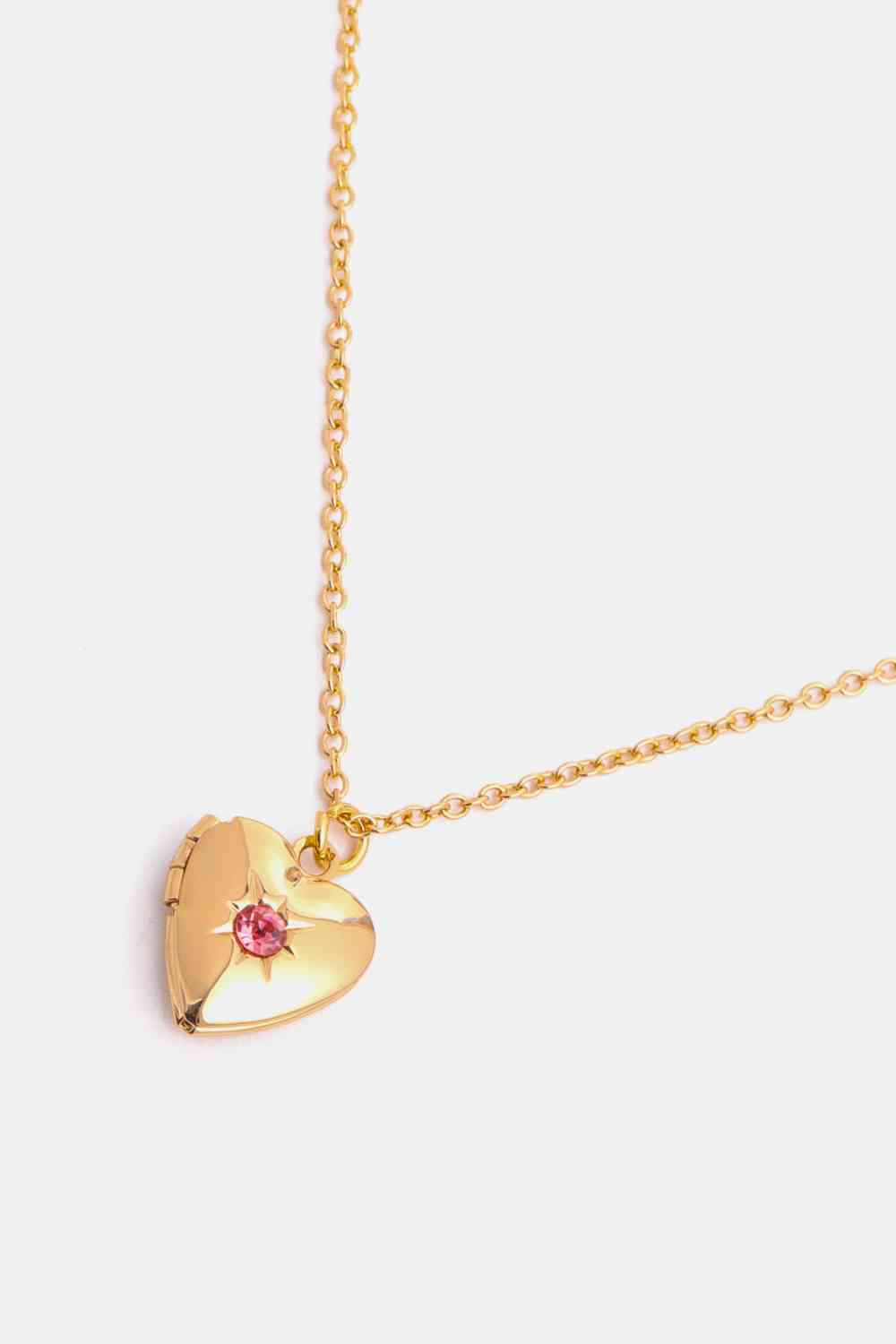 Zircon Heart Shape 14K Gold-Plated Pendant Necklace - AllIn Computer