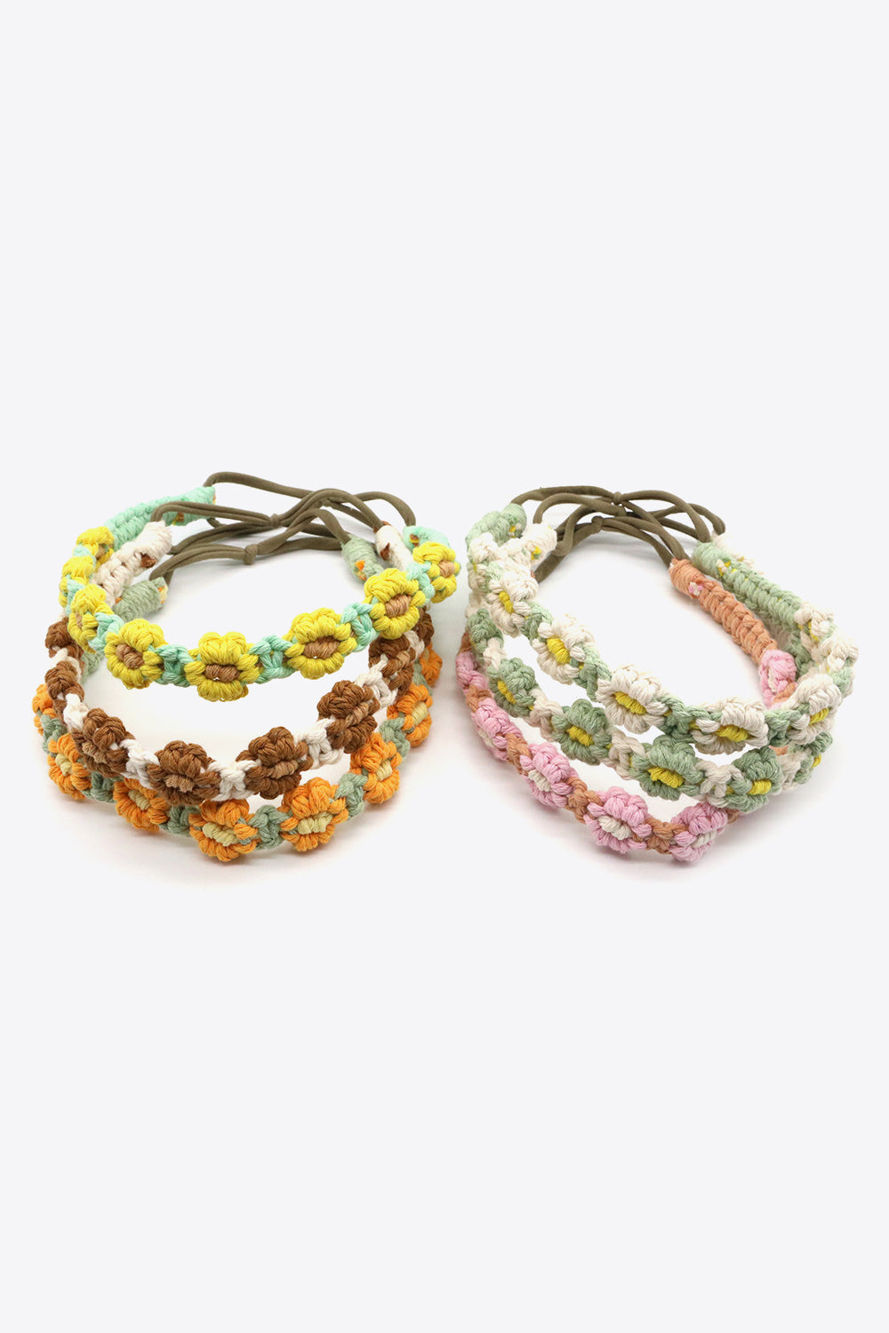 Assorted 2-Pack In My Circle Daisy Macrame Headband - AllIn Computer