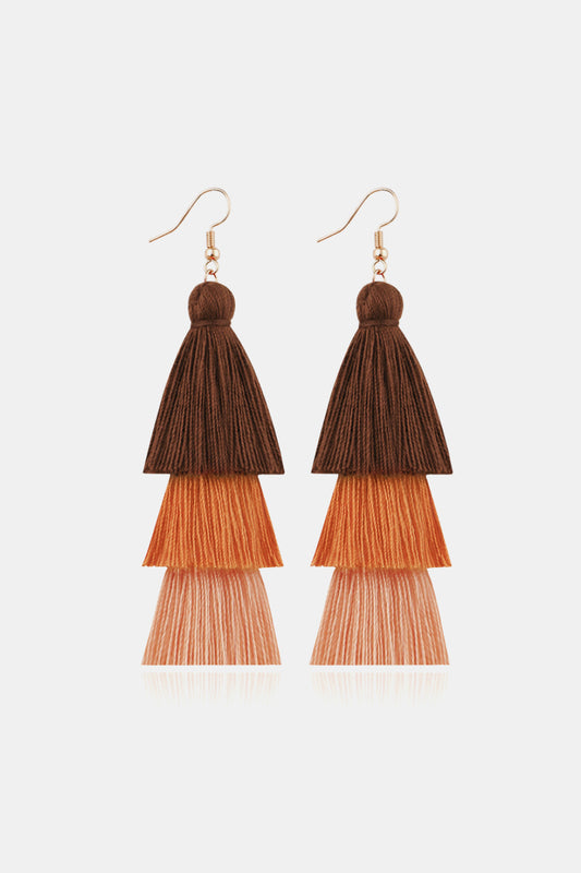 Triple-Layer Tassel Dangle Earrings - AllIn Computer