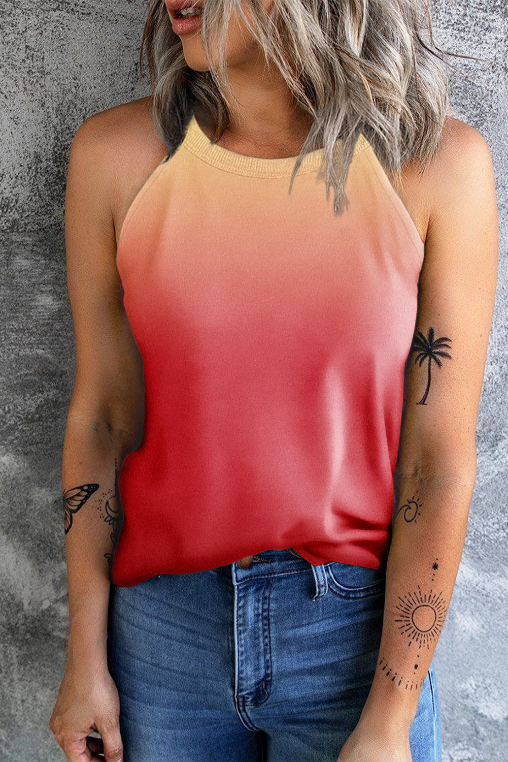 Gradient Grecian Neck Tank - AllIn Computer