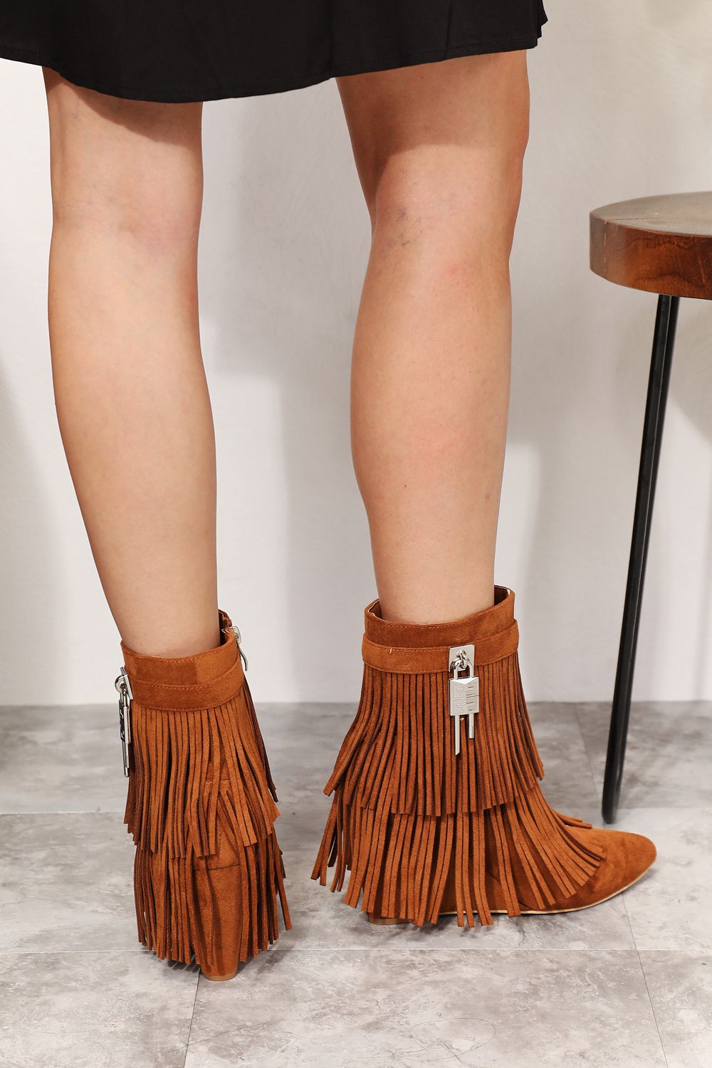 Legend Women's Tassel Wedge Heel Ankle Booties | CLOTHING,SHOES & ACCESSORIES | ankle boots, boots, Ship from USA, shoes, tassel, wedges, WiLDDiVA | Trendsi