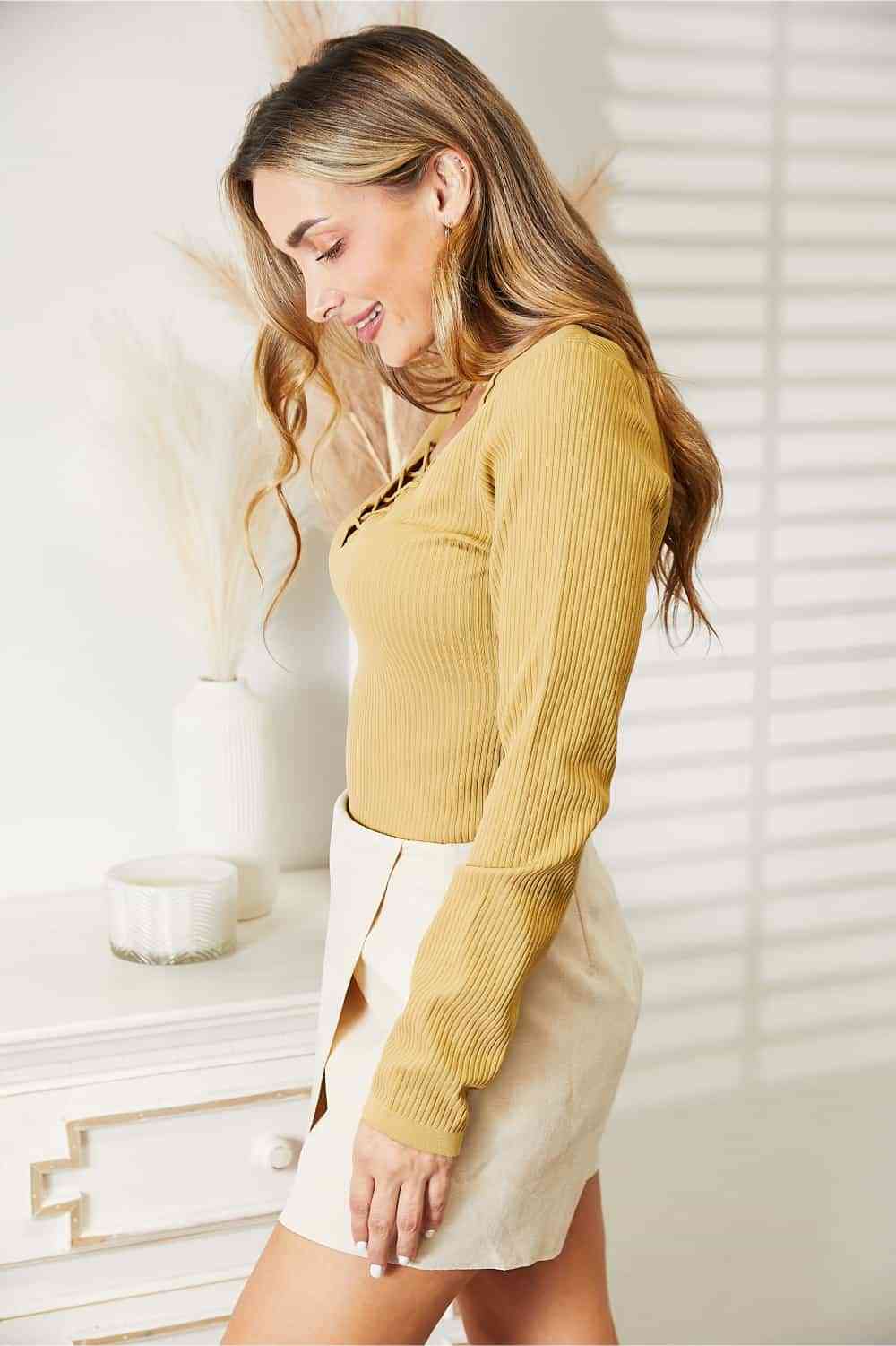 HEYSON All About Details Full Size Ribbed Bodysuit - AllIn Computer