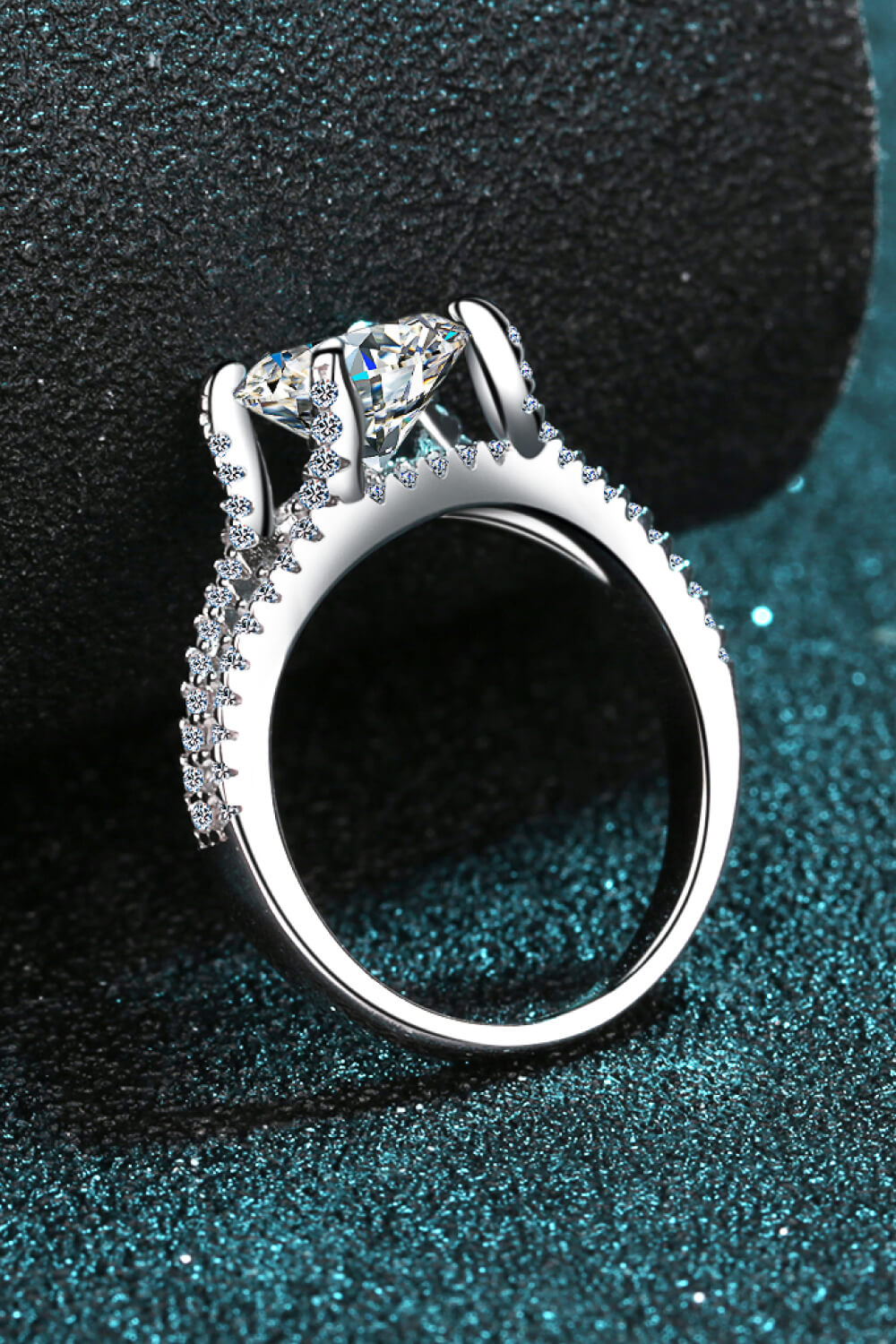 Stylish Moissanite Sterling Silver Ring - AllIn Computer