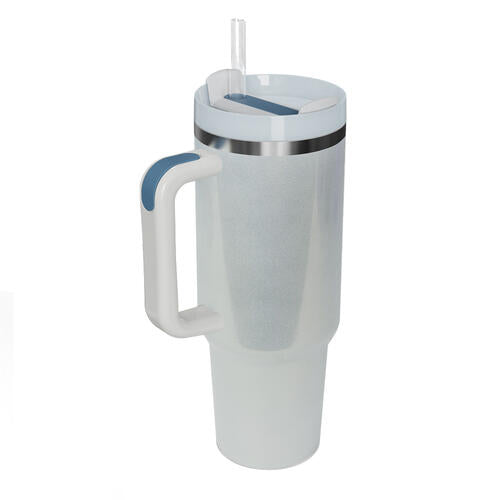 Stainless Steel Tumbler with Handle and Straw - AllIn Computer