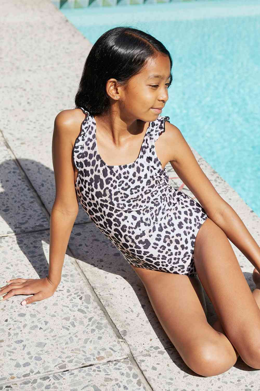 Marina West Swim Float On Ruffled One-Piece in Cat - AllIn Computer
