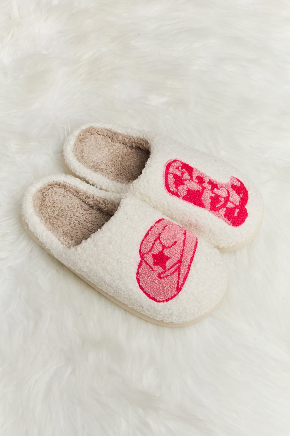 Melody Printed Plush Slide Slippers - AllIn Computer