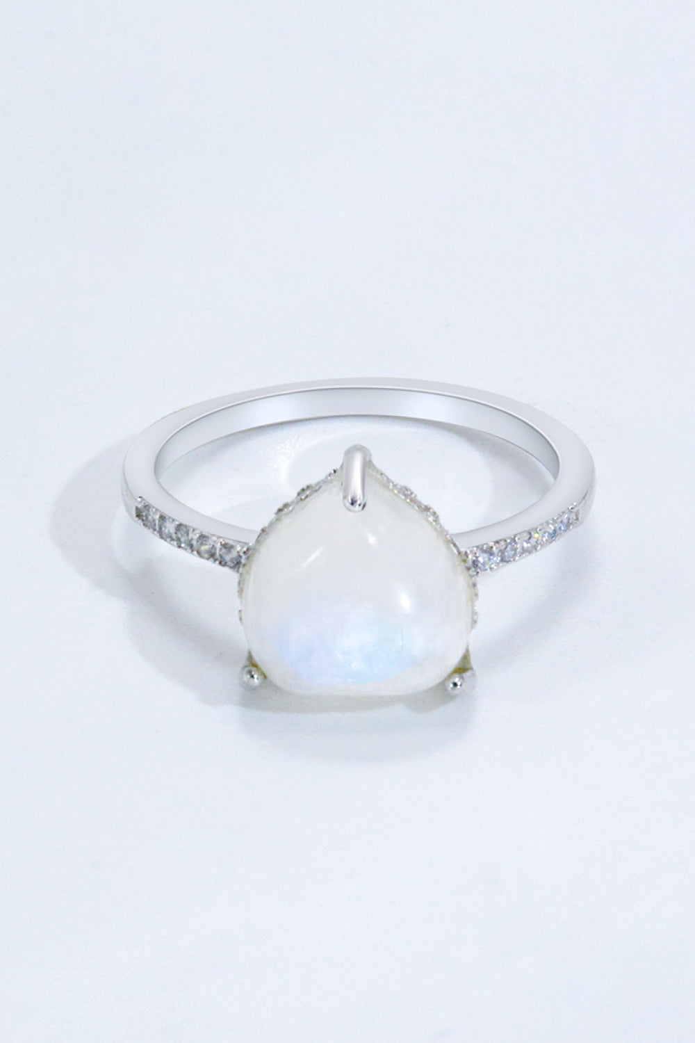 Heart-Shaped Natural Moonstone Ring - AllIn Computer