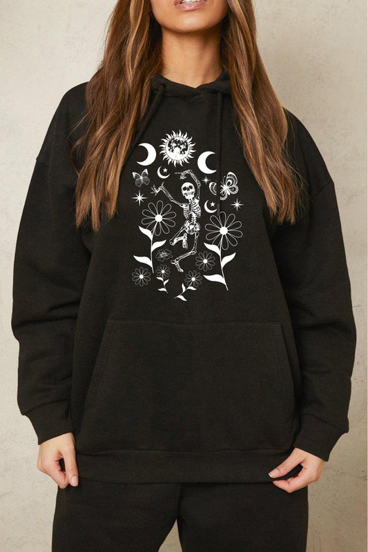 Simply Love Simply Love Full Size Dancing Skeleton Graphic Hoodie - AllIn Computer
