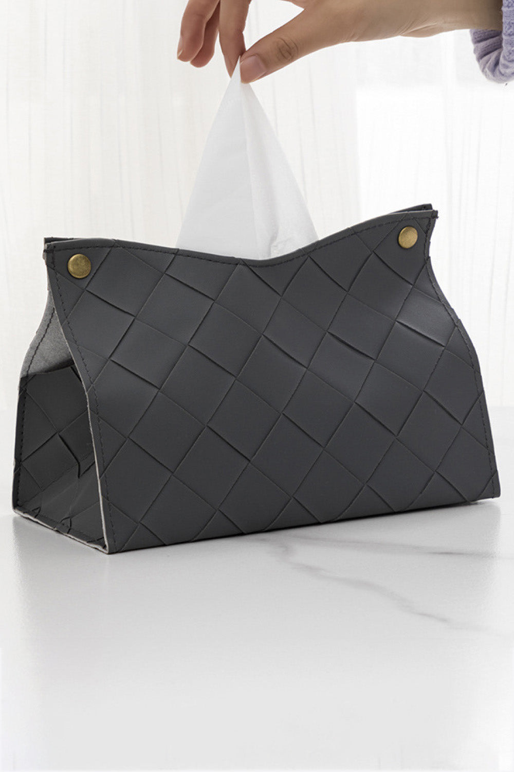 2-Pack Woven PU Tissue Box Covers - AllIn Computer