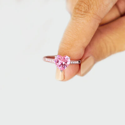 Heart Zircon 925 Sterling Silver Ring - AllIn Computer
