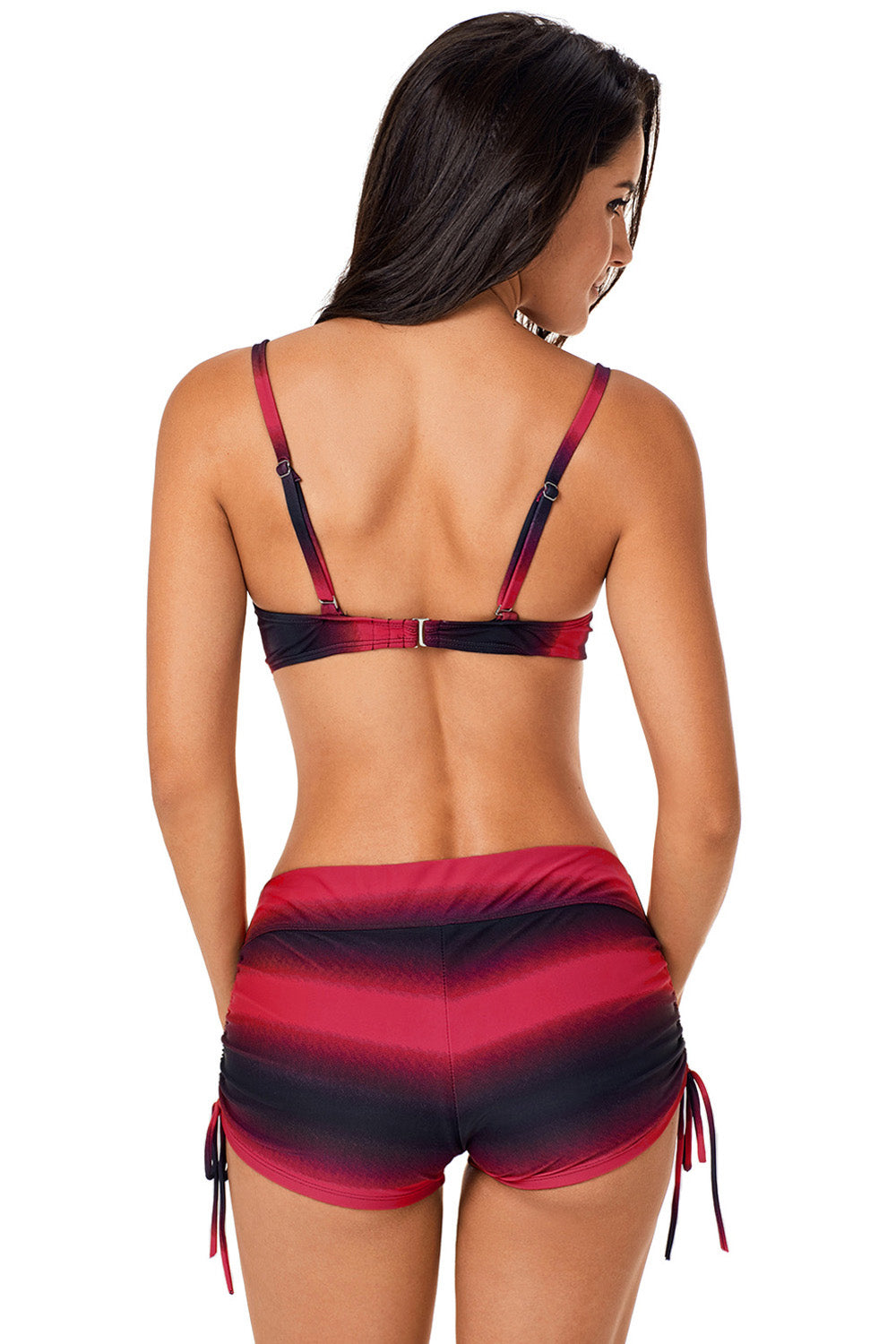 Drawstring Sweetheart Neck Bikini Set - AllIn Computer