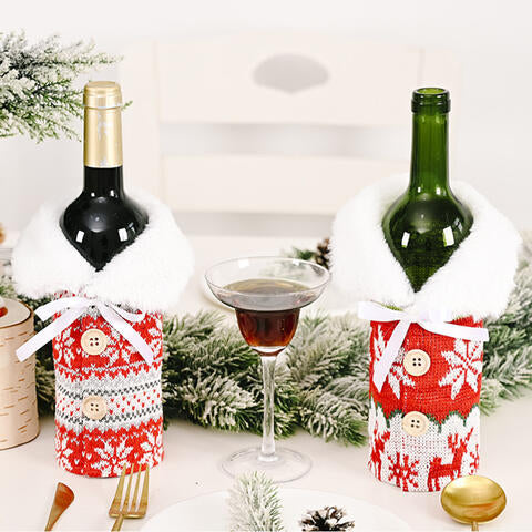 Snowflake Wine Bottle Cover - AllIn Computer