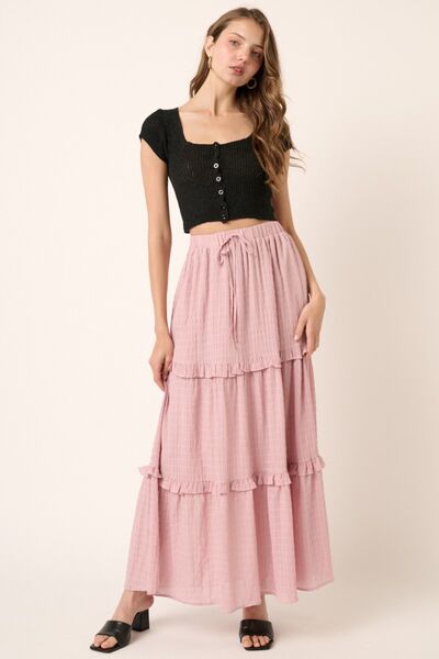 Mittoshop Drawstring High Waist Frill Skirt - AllIn Computer