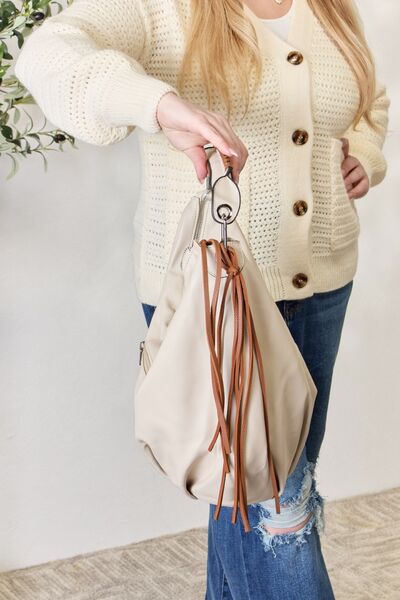 SHOMICO Fringe Detail Contrast Handbag - AllIn Computer
