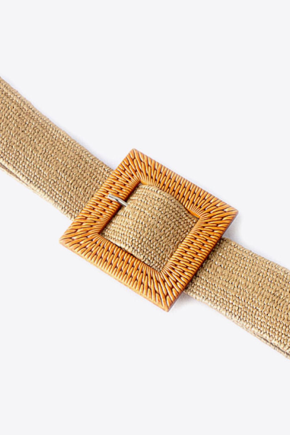 Square Buckle Elastic Braid Belt - AllIn Computer