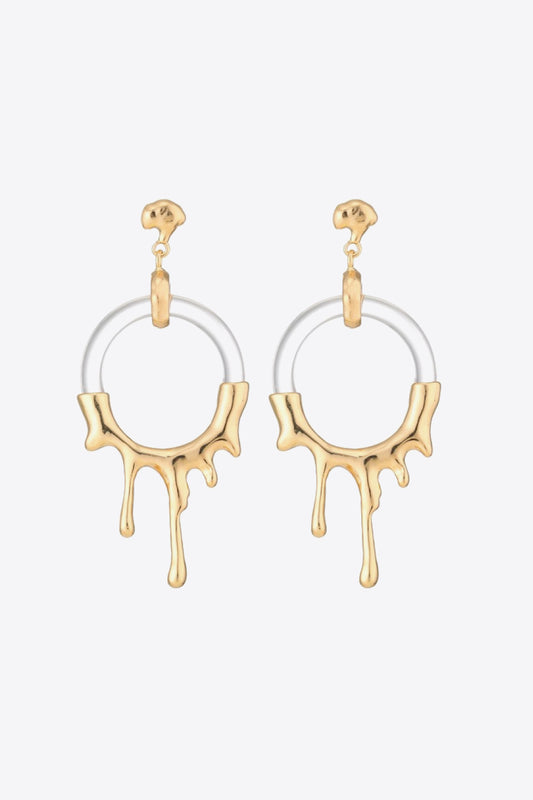 Zinc Alloy and Resin Drop Earrings - AllIn Computer