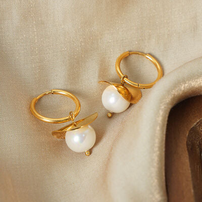 18K Gold-Plated Bead Dangle Earrings - AllIn Computer