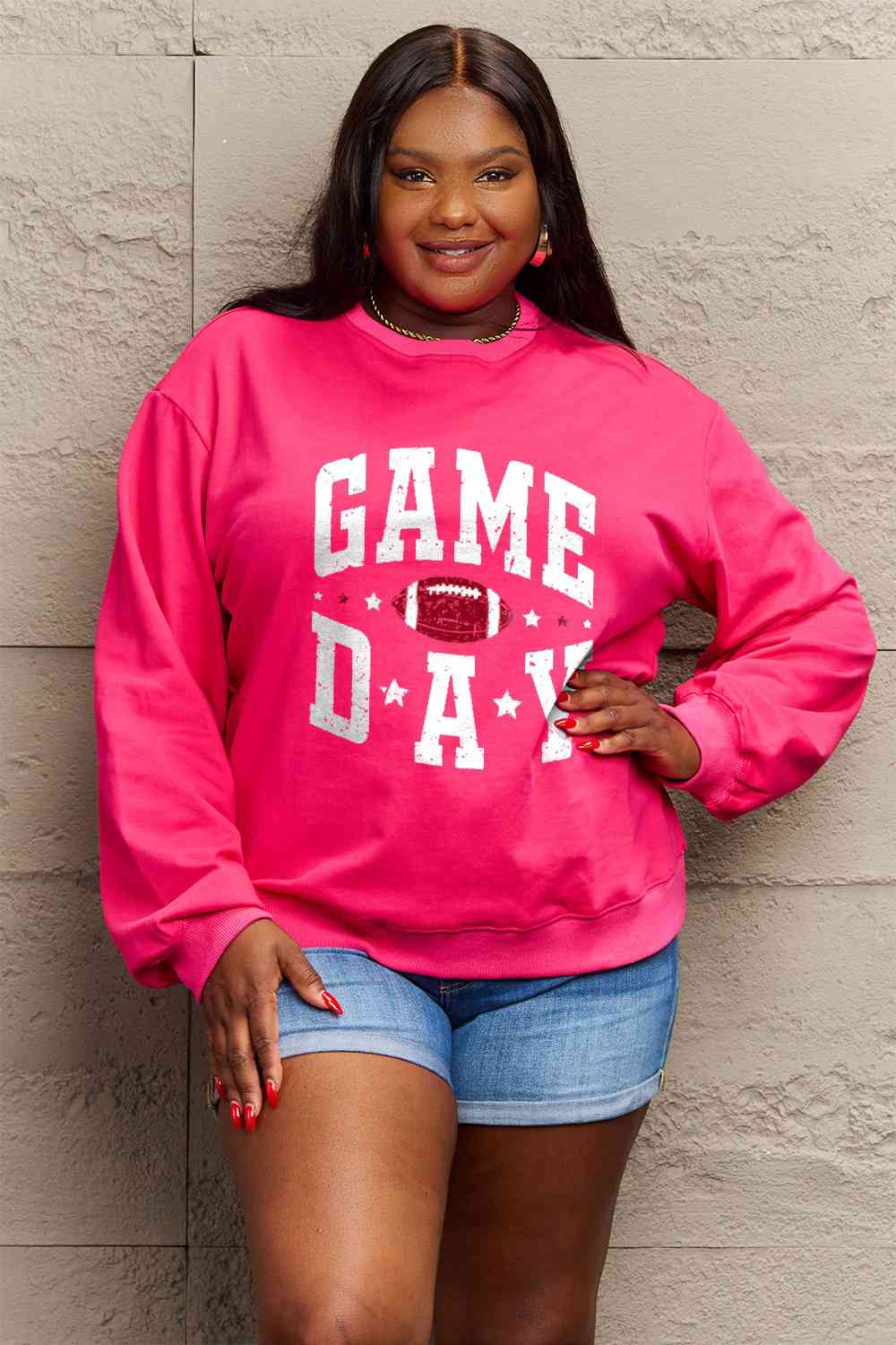 Simply Love Full Size GAME DAY Graphic Sweatshirt - AllIn Computer