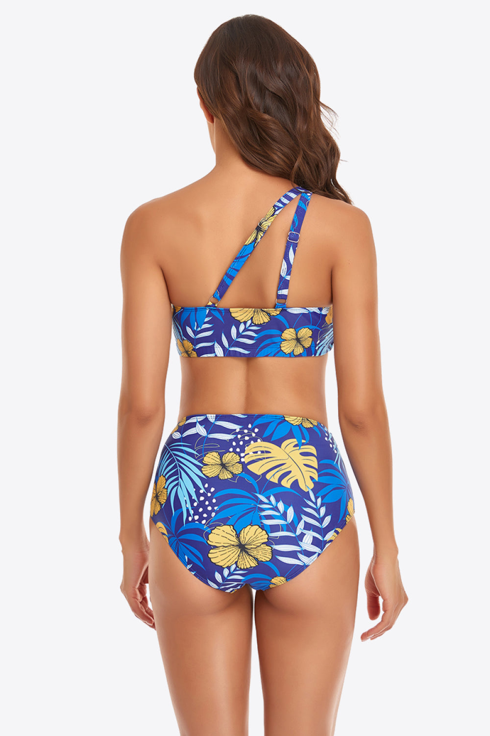 Ruffled One-Shoulder Buckled Bikini Set - AllIn Computer