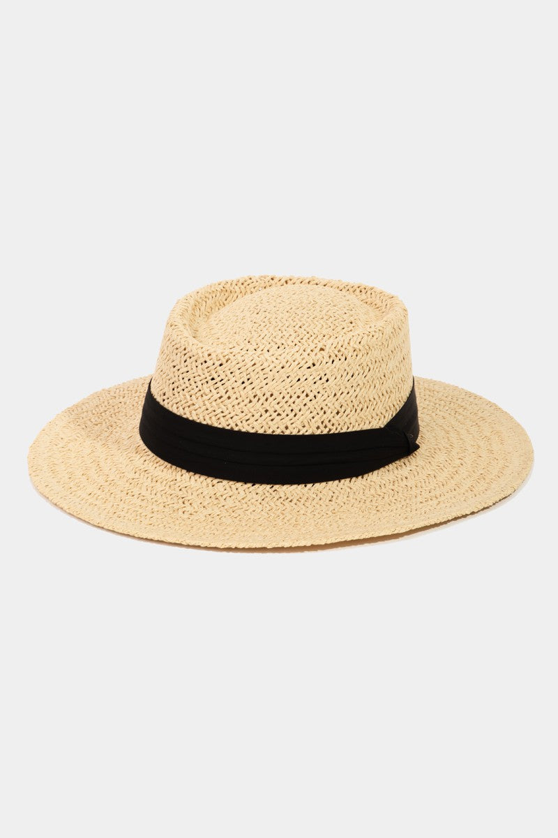 Fame Straw Braided Pork Pie Hat - AllIn Computer
