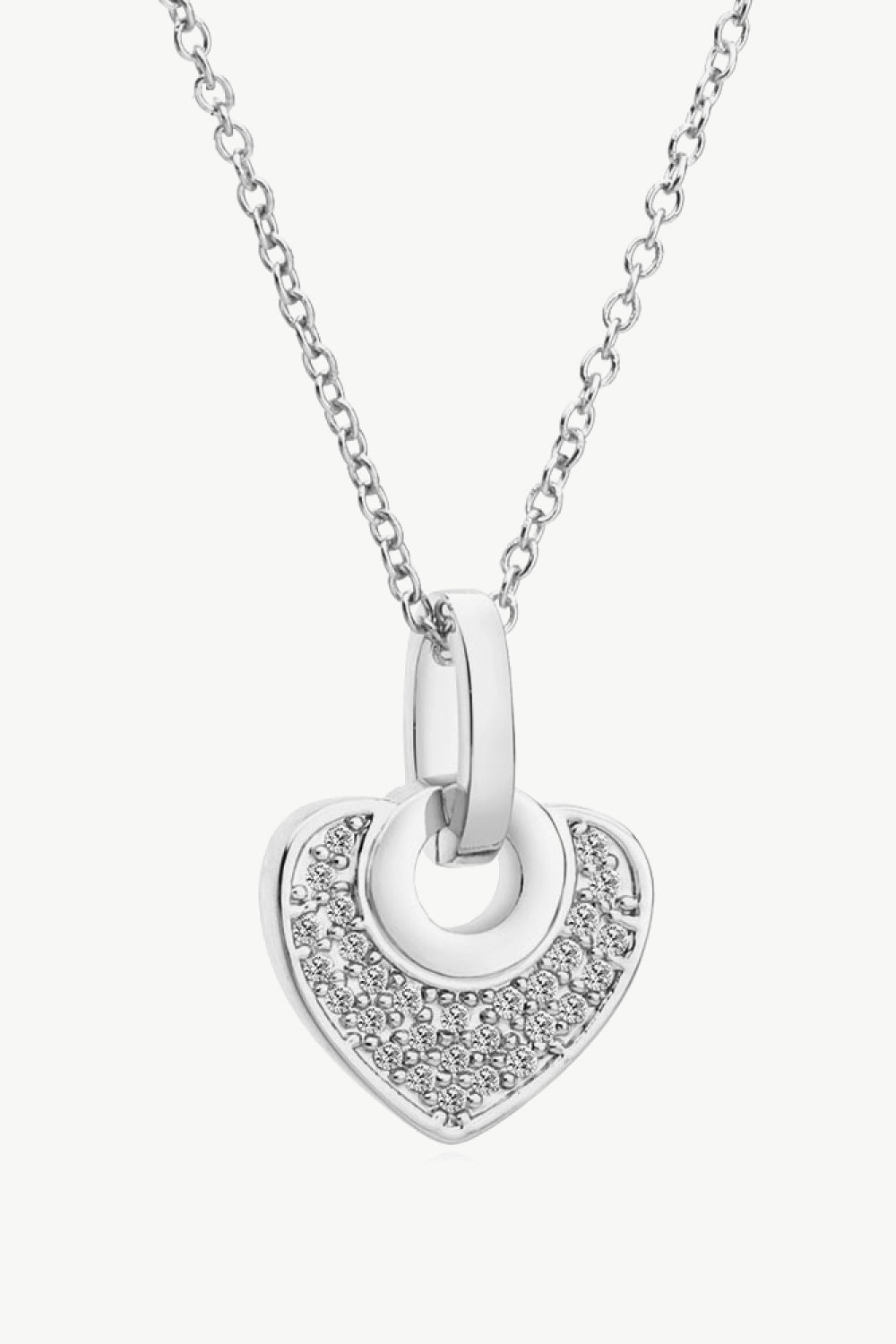 Crystal Heart Pendant Necklace - AllIn Computer
