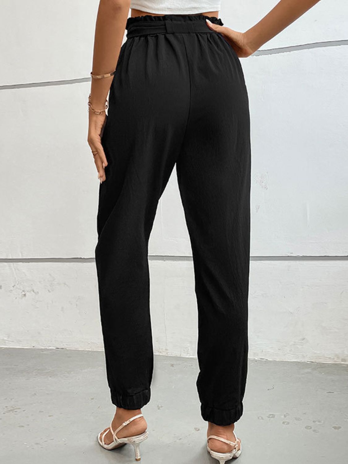 Tie Front Long Pants - AllIn Computer