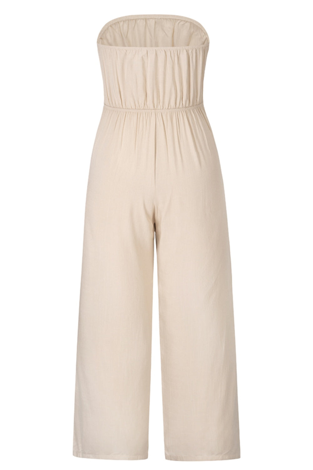 Tied Cutout Tube Wide Leg Jumpsuit - AllIn Computer