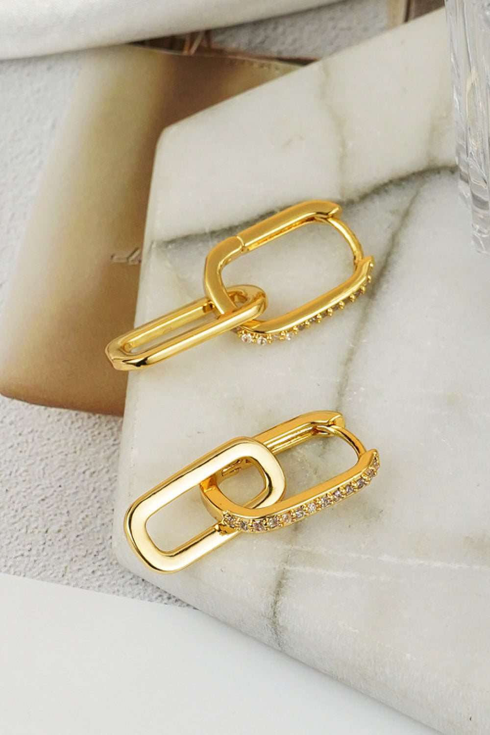 Cubic Zirconia Link Earrings - AllIn Computer