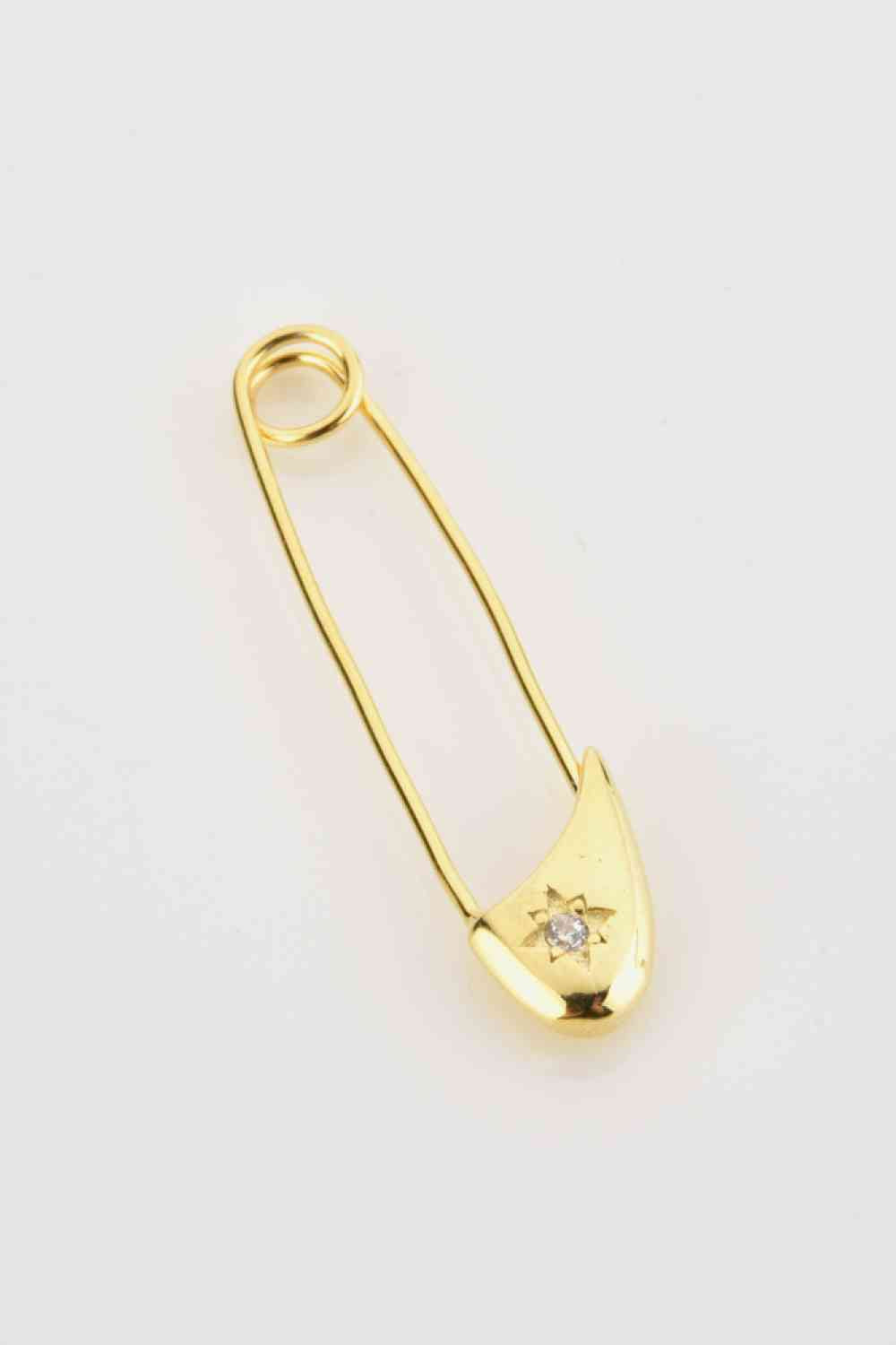 Inlaid Zircon Single Pin Earring - AllIn Computer
