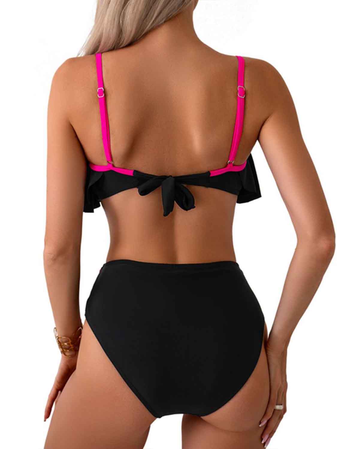 Spaghetti Strap Notched Bikini Set - AllIn Computer