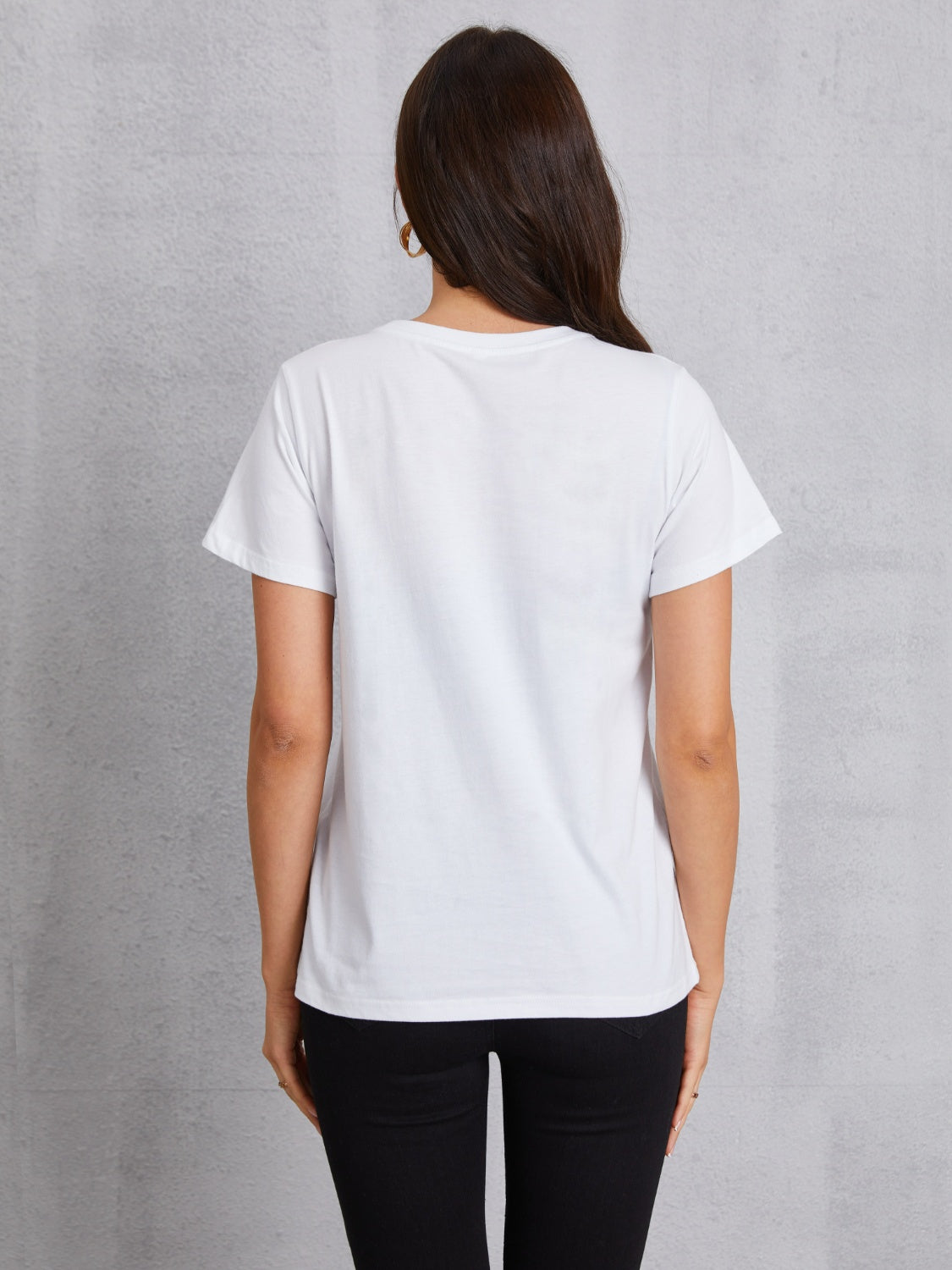 Flower Round Neck Short Sleeve T-Shirt - AllIn Computer