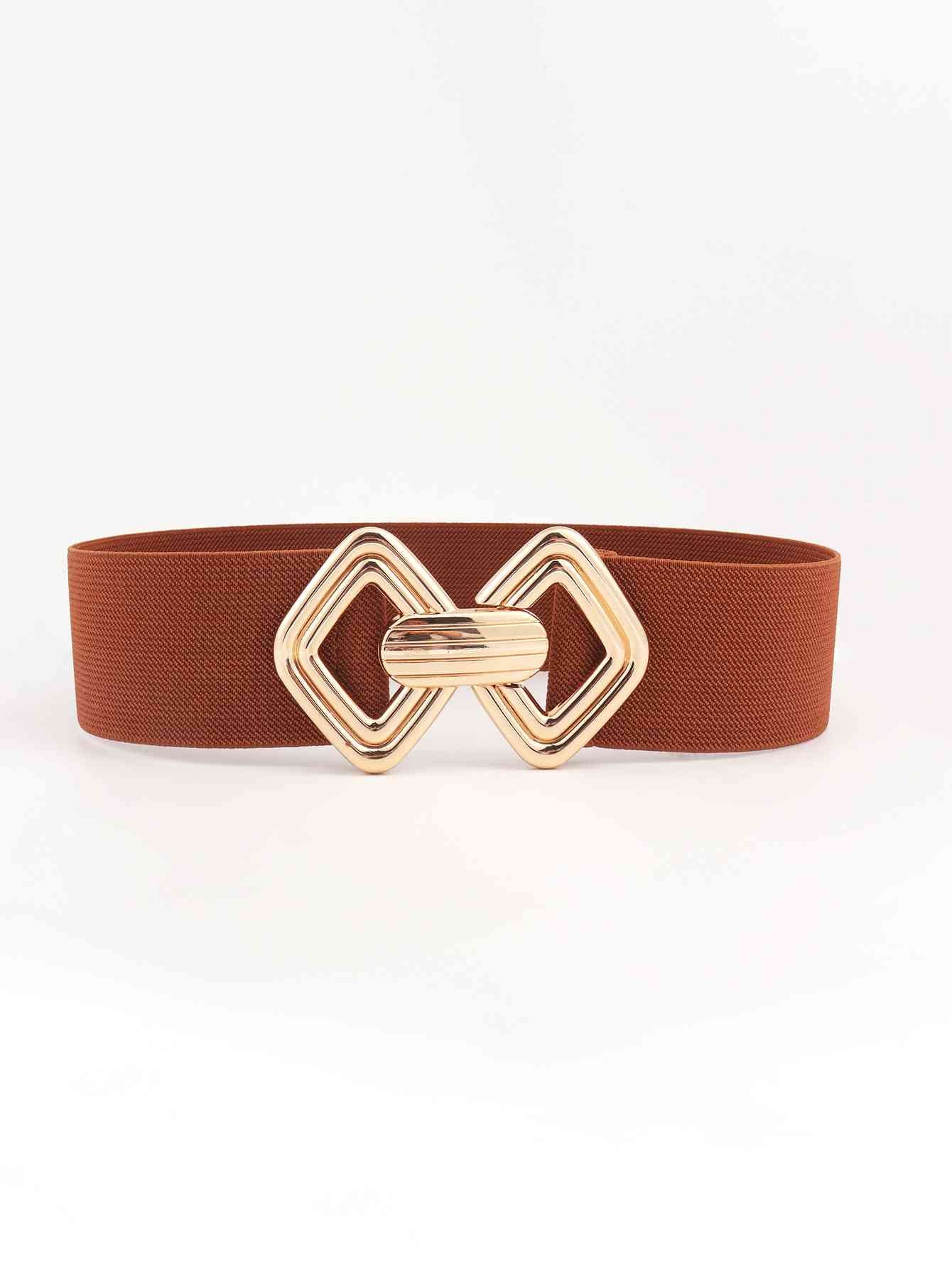 Geometric Buckle Elastic Wide Belt - AllIn Computer