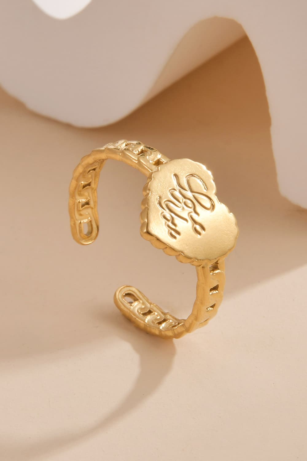 14K Gold Plated LOVE YOU Open Ring - AllIn Computer