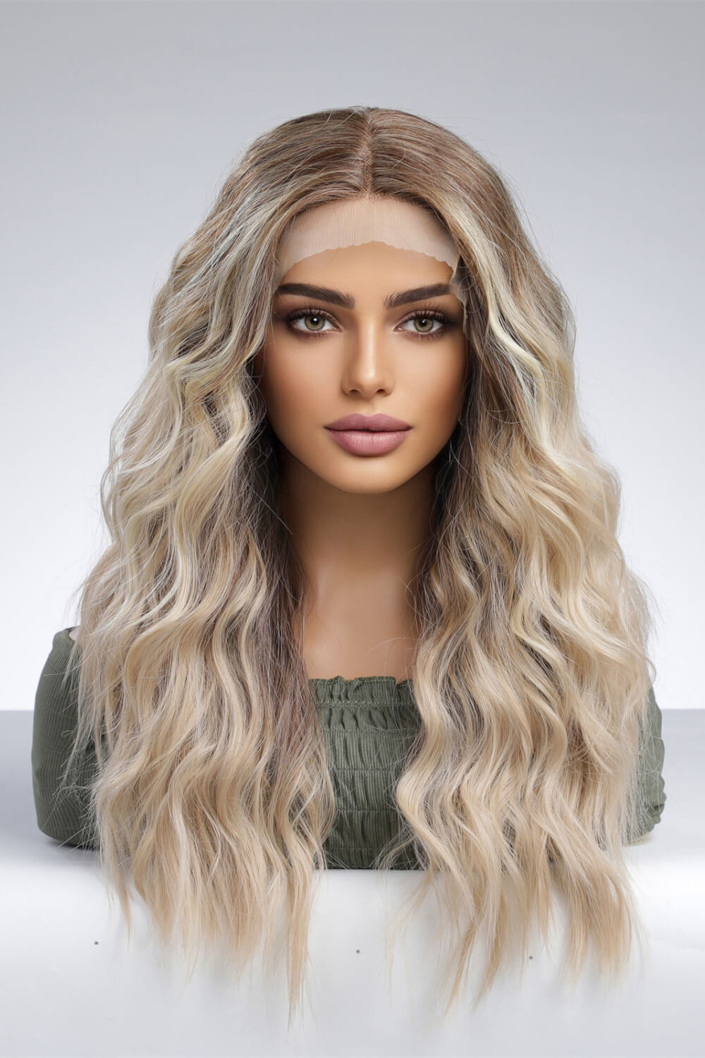 13*2" Lace Front Wigs Synthetic Long Wave 24'' 150% Density - AllIn Computer