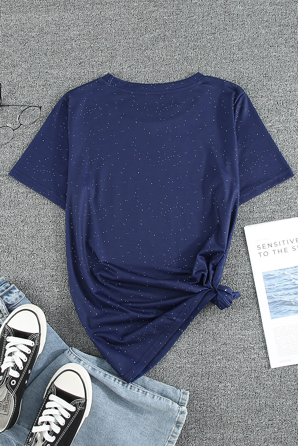 Tie-Dye Round Neck Short Sleeve T-Shirt - AllIn Computer