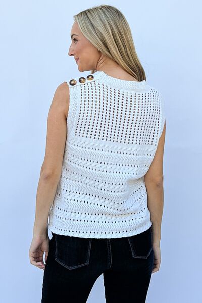And The Why Hollowed Out Buttoned Tank - AllIn Computer