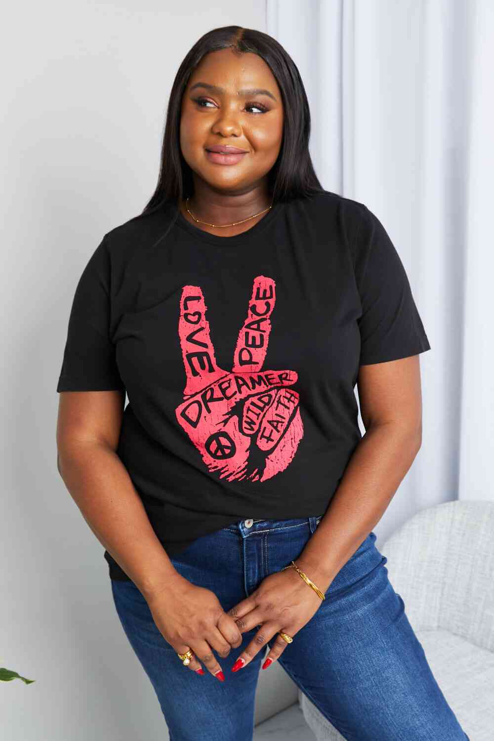 mineB Full Size Graphic Tunic T-Shirt - AllIn Computer