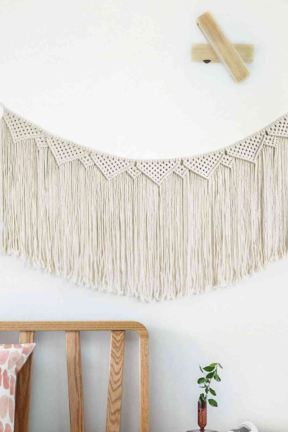 Macrame Fringe Hanging Wall Decor - AllIn Computer