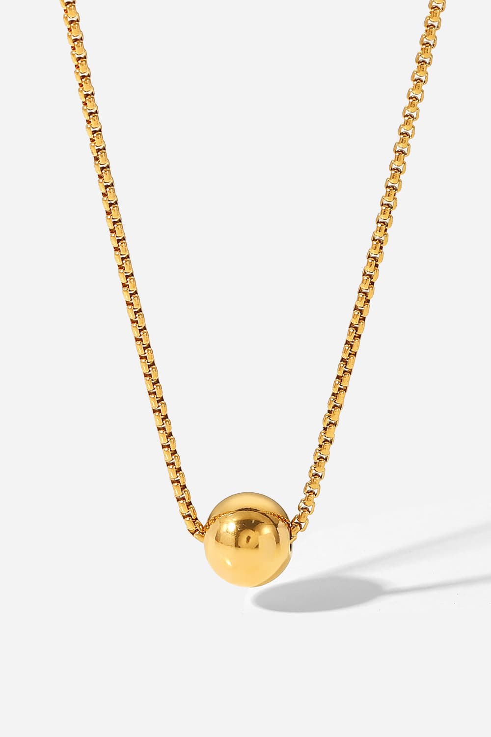 18K Gold-Plated Round Shape Pendant Necklace - AllIn Computer