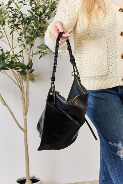 SHOMICO Zipper Detail Shoulder Bag with Pouch - AllIn Computer